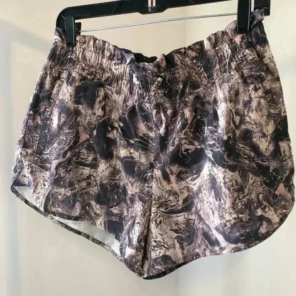 FLX Women’s Marble Swirl Athletic Shorts with Liner